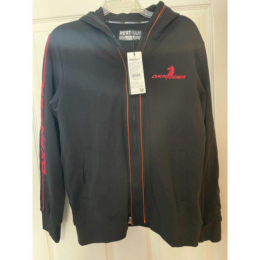 Restman DXRacer Red Light Up Gaming Hoodie by Restman Sz. L NWT